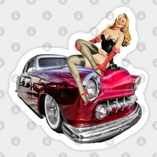 Old School hot rod pinup Products Sticker by Sucker4Supercar